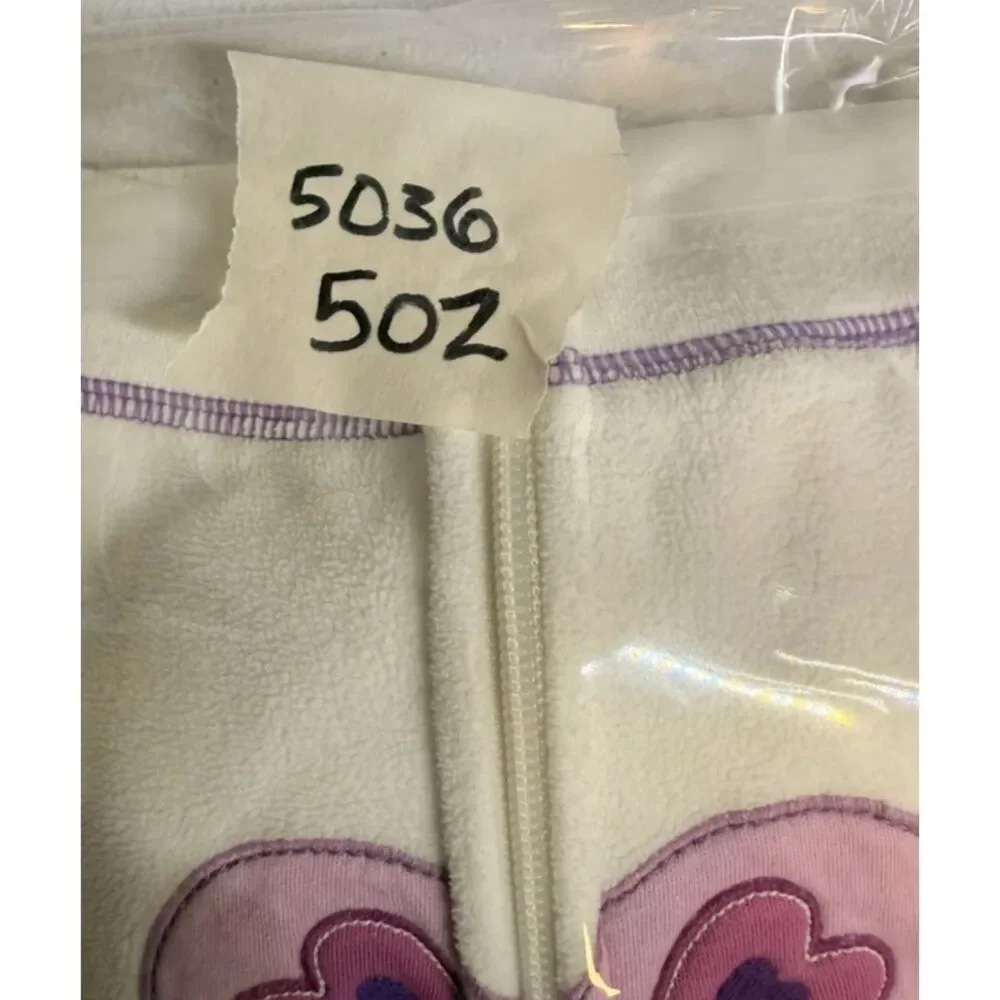 Carter’s White Purple Fleece Butterfly Hoodie Baby Girl’s 6M 5036